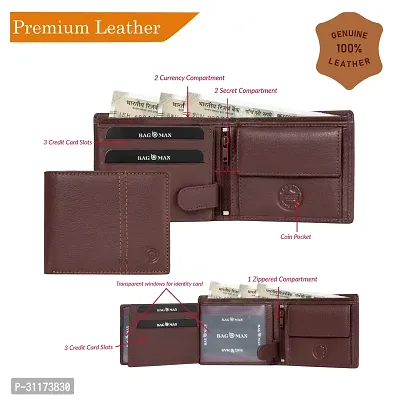 BAGMAN Rakhi Gift Set for Brother - Premium Mens Combo   Gift Set of Leather Wallet, Rakhi for Brother (MAROON)-thumb5