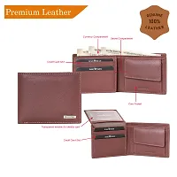 BAGMAN Rakhi Hamper Classic Mens Leather Wallet for Brother (MAROON)-thumb1