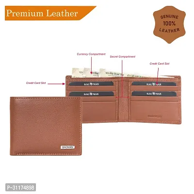 BAGMAN Wallet for Men, Rakhi Combo Set for Brother   Mens Wallet (TAN)-thumb5