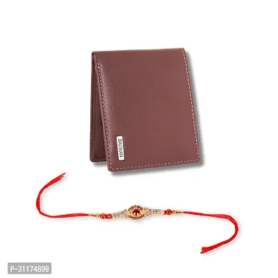 BAGMAN Wallet for Men, Rakhi Combo Set for Brother | Mens Wallet (MAROON)