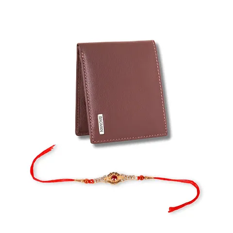 BAGMAN Wallet for Men, Rakhi Combo Set for Brother | Mens Wallet (BLACK)