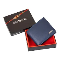 BAGMAN Wallet for Men, Rakhi Combo Set for Brother   Mens Wallet (BLUE)-thumb1