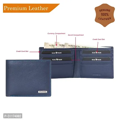 BAGMAN Wallet for Men, Rakhi Combo Set for Brother   Mens Wallet (BLUE)-thumb5