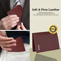 BAGMAN Rakhi Gift Hamper for Brother - Classic Men's Leather Wallet, and Rakhi Combo Gift Set for Brother (MAROON)-thumb3