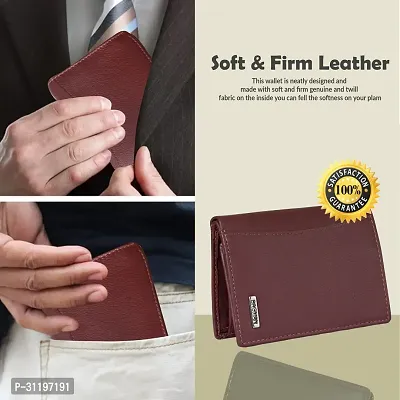 BAGMAN Rakhi Gift Hamper for Brother - Classic Men's Leather Wallet, and Rakhi Combo Gift Set for Brother (MAROON)-thumb4