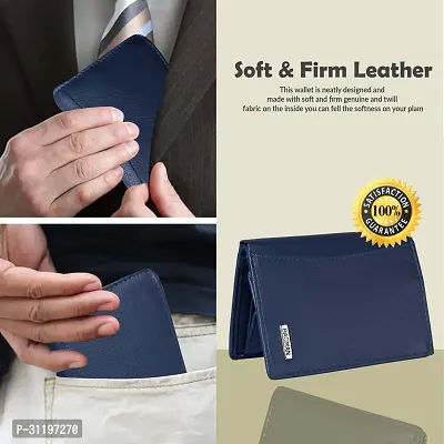 BAGMAN Rakhi Gift Hamper for Brother - Classic Mens Leather Wallet, and Rakhi Combo Gift Set for Brother (BLUE)-thumb4