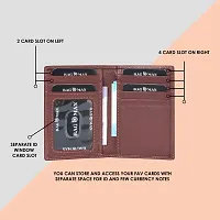 BAGMAN Rakhi Hamper, Mens Leather Card Wallet for Brother Combo Set | Mens Wallet | card Holder (MAROON)-thumb4