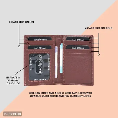 BAGMAN Rakhi Hamper, Mens Leather Card Wallet for Brother Combo Set | Mens Wallet | card Holder (MAROON)-thumb5