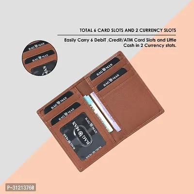 BAGMAN Rakhi Hamper, Mens Leather Card Wallet for Brother Combo Set | Mens Wallet | card Holder (TAN)-thumb4