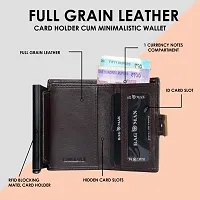 BAGMAN Rakhi Hamper, Mens Leather Card Holder for Brother Combo Set (1 Rakhi, 1 Leather Card Holder)-thumb1