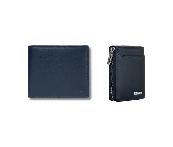 Classic Leather Wallet and Credit Card Holder Combo