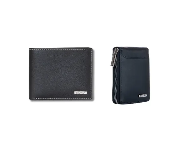 Stylish Leather Solid Wallets With Credit Card Holder For Men