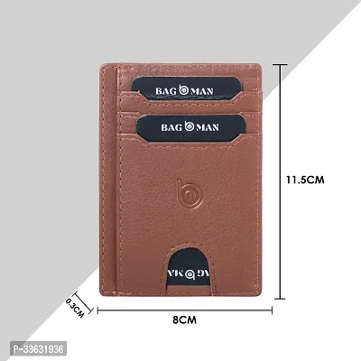 BAGMAN Slim Minimalist Front Pocket RFID Blocking Leather Wallet-thumb2