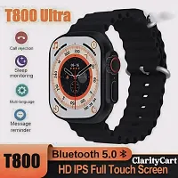 T-800 Ultra Smart Watch With Wireless Charging And Sweatproof NX04 Smartwatch  (BLACK Strap, Free Size)-thumb2