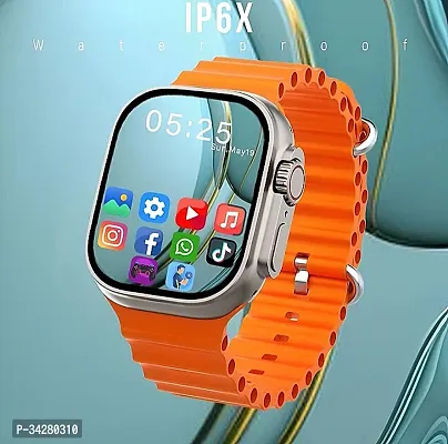 800 Android Smart Watch2 Men 4G Network BT Call GPS T800 Ultra Smartwatch  (Orange Strap, Free Size)-thumb0