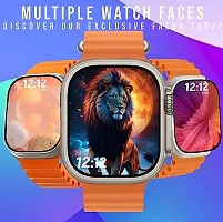 800 Android Smart Watch2 Men 4G Network BT Call GPS T800 Ultra Smartwatch  (Orange Strap, Free Size)-thumb4