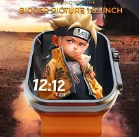 New S8 ULTRA 4G Smart Watch BT Calling, T800 Ultra Smartwatch  (Orange Strap, Free Size)-thumb2