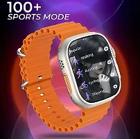 T800 Ultra 2.09 Infinite Display Smart Watch with BT Calling Smartwatch (Orange Strap, Free) Smart Watch Strap  (Orange)-thumb3