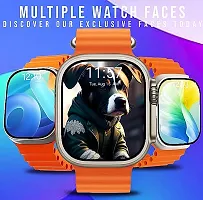 Ultra New Series Ultra Smart Watch Ultra Smartwatch Men Women Bluetooth Call Waterproof Wireless Charging HD Screen (Orange) Smart Band Strap  (Orange)-thumb1