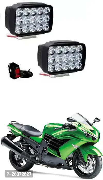 Etradezone Bike 15 Led Light (Pack-2, With Switch) For Kawasaki Ninja ZX-14R