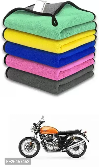 Etradezone Bike Microfiber Cloth (Pack Of 1) Multicolor For Royal Enfield Twin