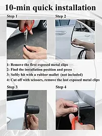 JMD GLOBAL SALES Black Car Door Edge Guards U Shape Edge Trim Rubber Strip (5m) Car Beading Roll For Door, Door, Window (5 m)-thumb1