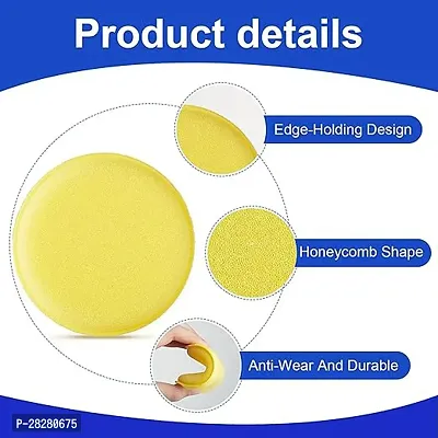 Car Polish Sponge Multipurpose Car Foam Wax Pack of (4) For Fiat 500-thumb3