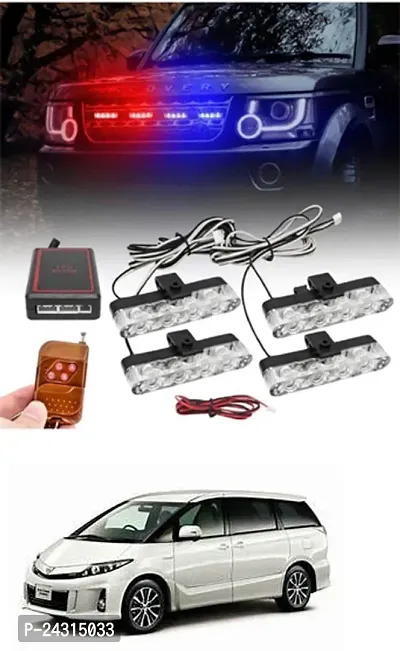 Etradezone Car 4 X4 Grill LED Police Flasher Light for B-Class Car Fancy Lights (Multicolor)