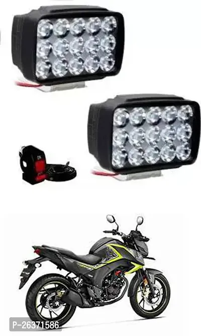 Etradezone Bike 15 Led Light (Pack-2, With Switch) For Honda CB Hornet 160
