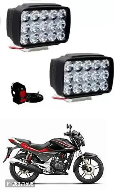 Etradezone Bike 15 Led Light (Pack-2, With Switch) For Hero CBZ Extreme-thumb0