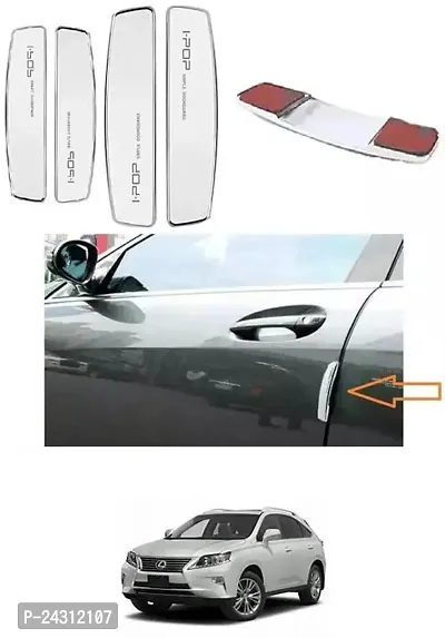 Etradezone Plastic, Silicone Car Door Guard (White, Pack of 4, Lexus, Universal For Car)-thumb0