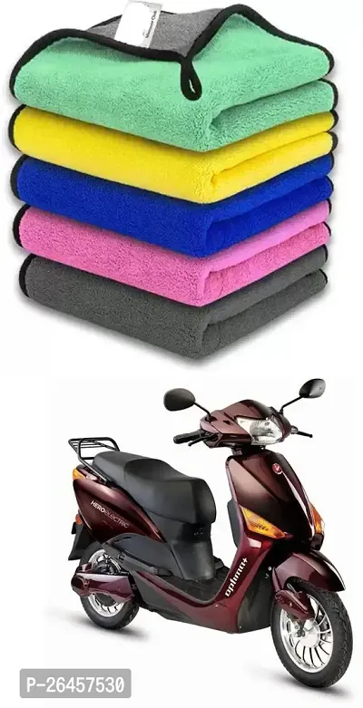 Etradezone Bike Microfiber Cloth (Pack Of 1) Multicolor For Hero Electric Optima Plus-thumb0