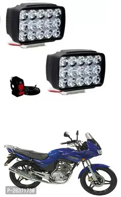 Etradezone Bike 15 Led Light (Pack-2, With Switch) For Honda YBR 125-thumb0