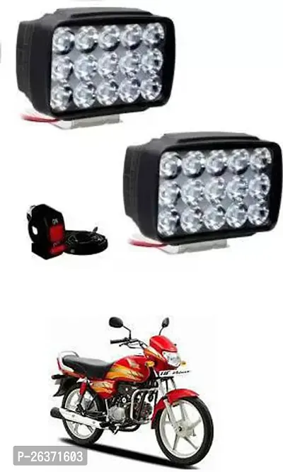 Etradezone Bike 15 Led Light (Pack-2, With Switch) For Hero CD deluxe-thumb0