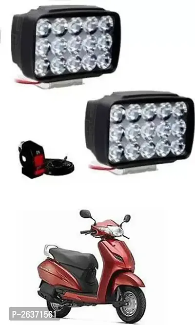 Etradezone Bike 15 Led Light (Pack-2, With Switch) For Honda Activa 3G