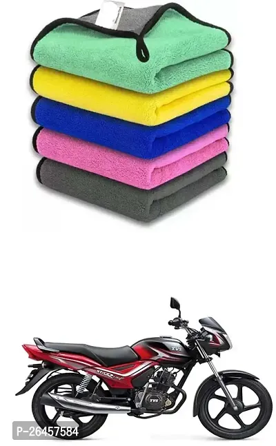 Etradezone Bike Microfiber Cloth (Pack Of 1) Multicolor For TVS Star City Plus