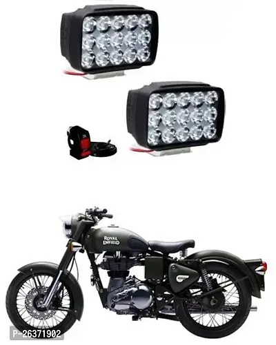 Etradezone Bike 15 Led Light (Pack-2, With Switch) For Royal Enfield Battle