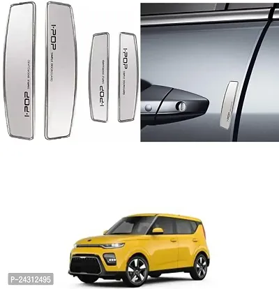 Etradezone Plastic, Silicone Car Door Guard (Silver, Pack of 4, Kia, Universal For Car)-thumb0