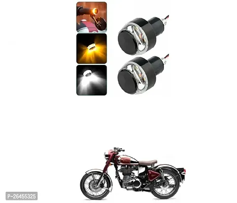 Etradezone Bike Handle Light (Pack Of 2) For Royal Enfield Classic Chrome