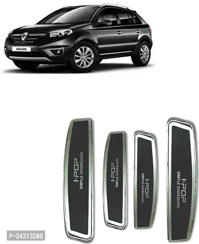 Etradezone Plastic Car Door Guard (Black, Silver, Pack of 4, Renault, Koleos)