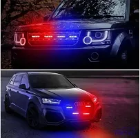 Etradezone Car 4 X4 Grill LED Police Flasher Light for Tigor Facelift Car Fancy Lights (Multicolor)-thumb1