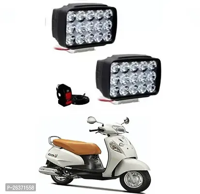 Etradezone Bike 15 Led Light (Pack-2, With Switch) For Suzuki Access SE
