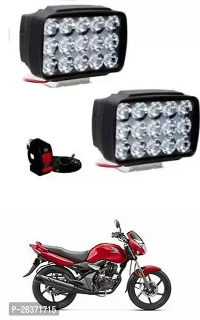 Etradezone Bike 15 Led Light (Pack-2, With Switch) For Honda Unicorn