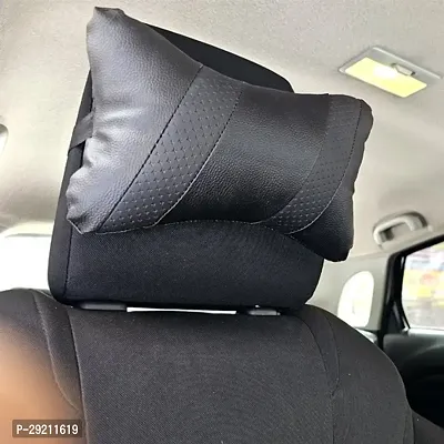 Car Black Strip Neckrest (Pack Of 2) For Maruti Suzuki Alto 800-thumb2