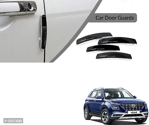 Etradezone Plastic Car Door Guard (Black, Pack of Set of 4 Door Guard, Hyundai, Universal For Car)