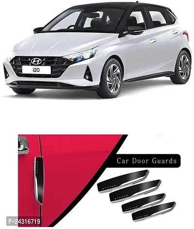 Etradezone Plastic Car Door Guard (Black, Pack of 4, Hyundai, i20)