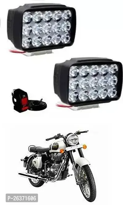 Etradezone Bike 15 Led Light (Pack-2, With Switch) For Royal Enfield Classic 350