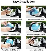 Etradezone Antifog_448 Car Mirror Rain Blocker (White)-thumb1