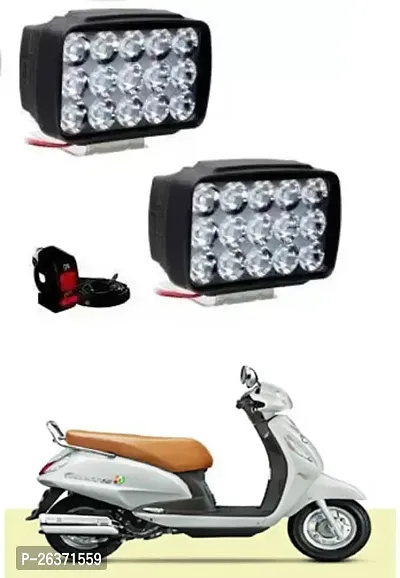 Etradezone Bike 15 Led Light (Pack-2, With Switch) For Suzuki Access