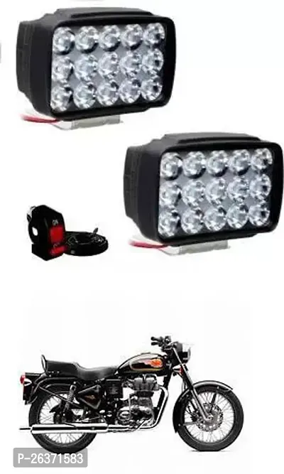 Etradezone Bike 15 Led Light (Pack-2, With Switch) For Royal Enfield Bullet 500